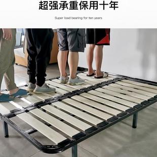 厚实床架174子排骨架1.8米木钢木加硬床板防潮折叠榻榻米15.密龙