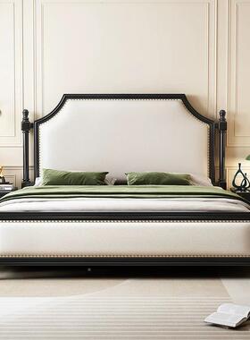 法式式家具黑SWR色.8米双人主卧婚复床带软包储物床古怀旧美实木1