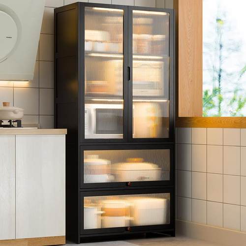 5波YA1厨房置物架子边落地F77HM9TS多层纳架微炉多功能碗碟橱柜储