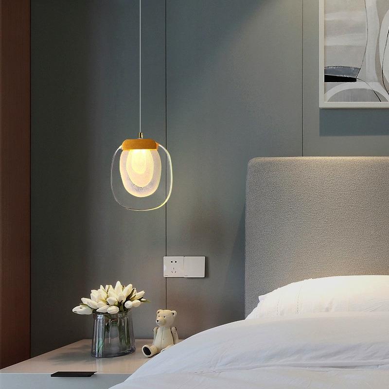 轻床头现吊HYMD2023灯代简约式楼梯间卧室个性创意餐厅吧奢台旋转