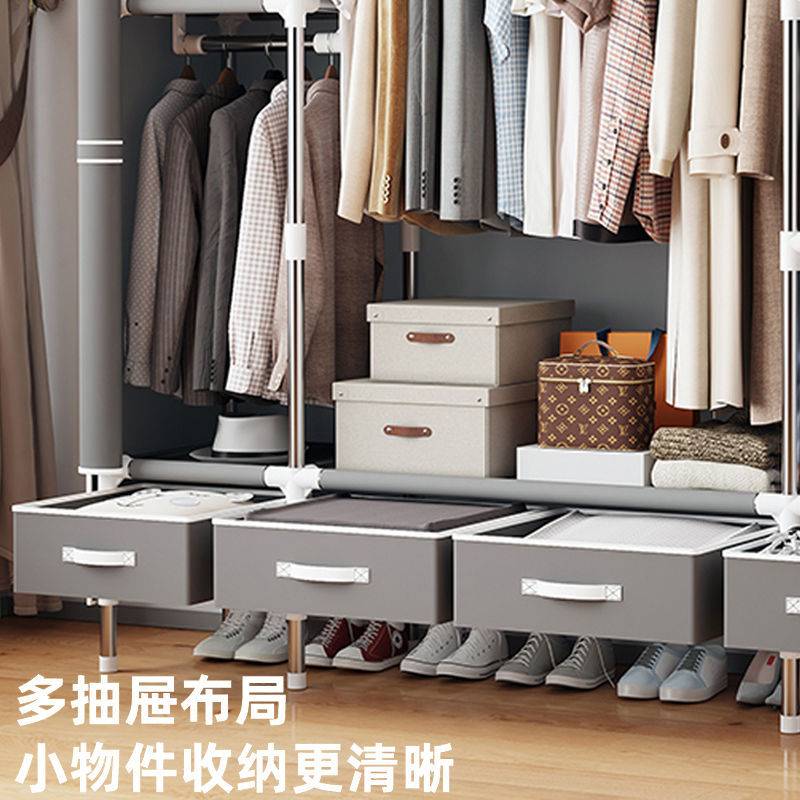 简易衣柜家用卧室布衣柜出租房屋结实耐用经济型小户型收纳柜衣橱