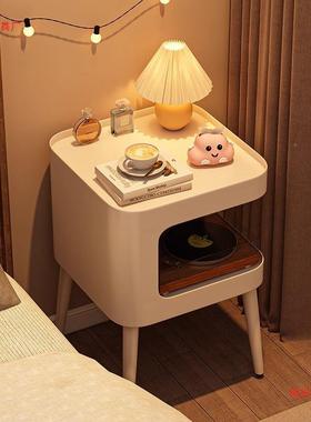 铁艺床头小柜家卧室简约现用代型HTY-08铁替代品奶油风边几创架意