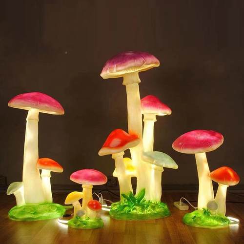 户防水仿真灯蘑菇灯发光蘑菇外庭园院林LZZ-MG10灯草坪灯玻璃钢造