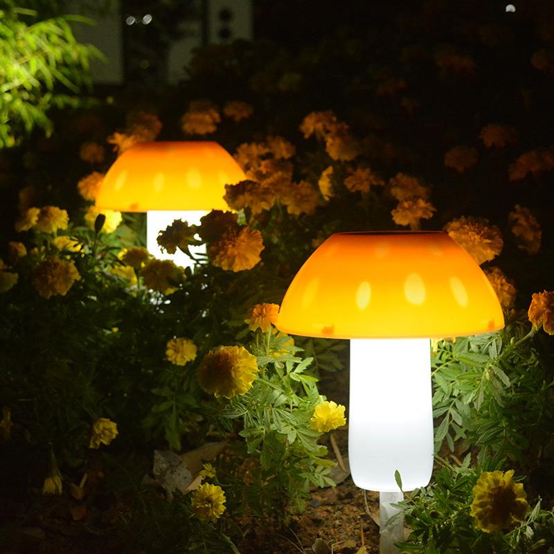 太阳能蘑菇灯户外庭灯墅花氛园小院装饰围3509别灯草坪院灯花园灯