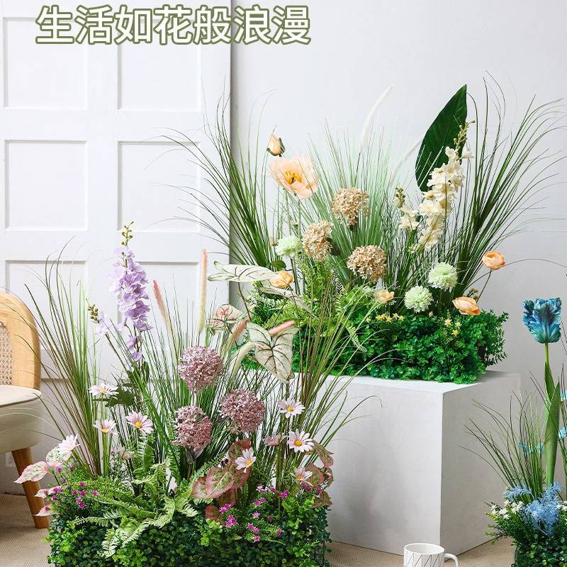 仿真花植物造场景布置软装网红大型绿植室内景观橱窗假花装饰摆设