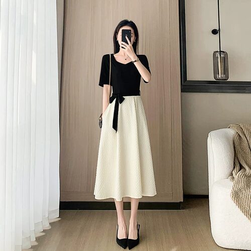 LCCHRISE高级感假两件连衣裙女