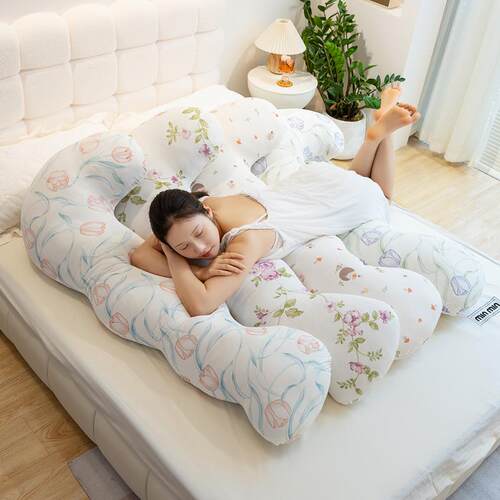 冰丝立体印花长条抱枕女生睡觉床上大人夹腿侧睡儿童妇女