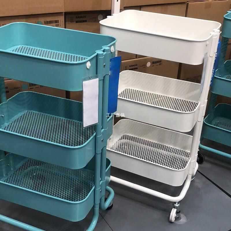 婴儿手推车家用置物架落地多层可移动储物架子家用厨房纳架子