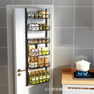 门后收纳置物架免打孔创意卧室房间门上多层收纳篮宿舍门背式挂架