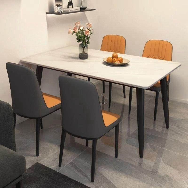 意式亮光岩板餐桌轻奢饭桌桌子现代简约家用小户型组合极简桌椅,影音电器,DIY配件,淘宝优惠券,粉丝福利购,淘宝优惠卷