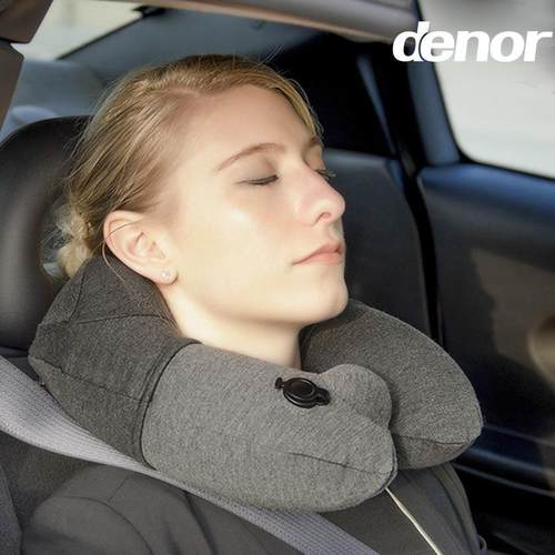 按压式自动充气U型枕户外旅行护颈枕飞机脖枕便携空气枕厂家直销