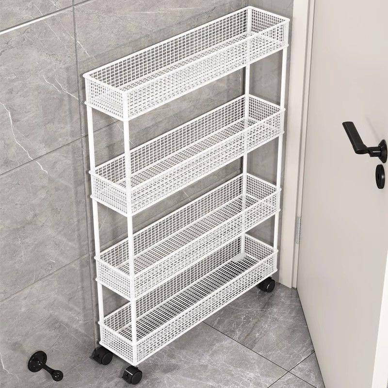 门后夹缝书架置物架落地窄缝收纳柜超窄置物架缝隙可移动简易书柜