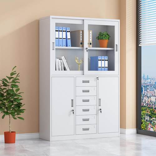 办公室宽中六文件柜铁皮书柜收纳柜财务凭证档案资料带锁储物柜子