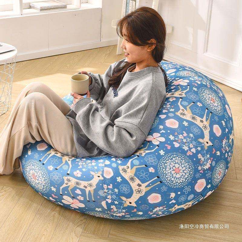 网红懒人沙发榻榻米颗粒填充豆袋可躺可卧单人小户型卧室地上可爱