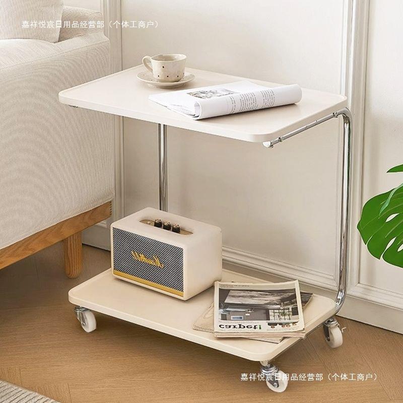 边桌小茶几可移动客厅沙发边几角几滑轮迷你茶桌简约卧室边桌床头