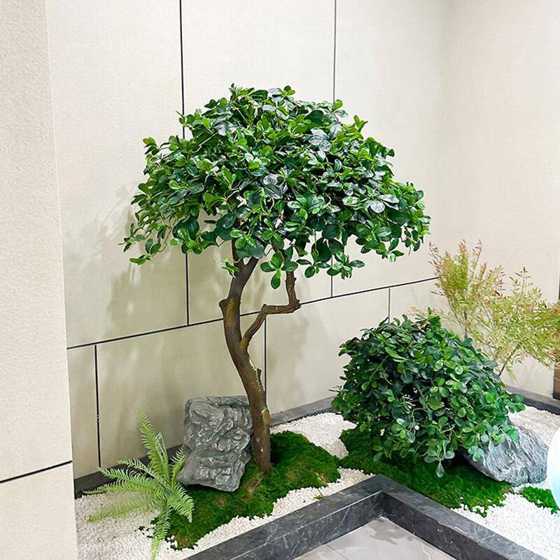 仿真绿植造景菩提假树大型仿生植物景观橱窗装饰摆件室内外福
