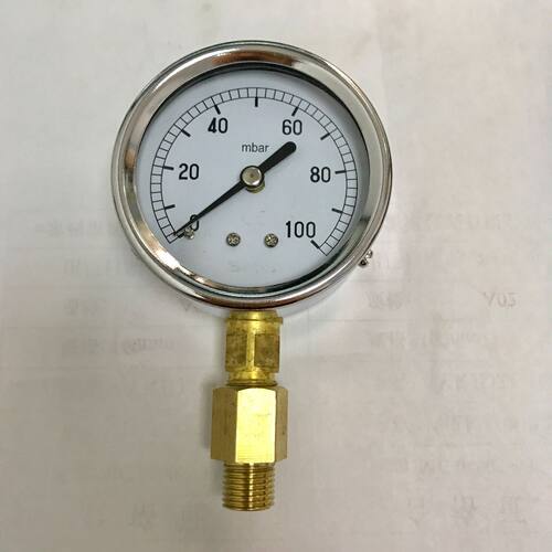 压力表 压力0-100mbar 直径64mm 加加长接头螺纹G1/4 YE-60 膜盒