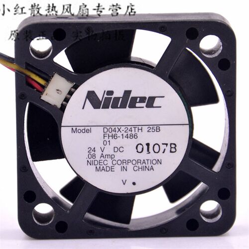 Nidec 24V 0.08A D04X-24TH 25B 4010 4CM/厘米 复印机散热风扇