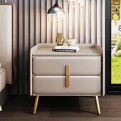实木床头柜现代简约2024新款 轻奢高级感卧室家用高端网红床边柜