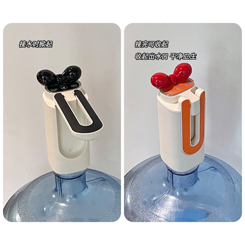桶装水抽水器电h动抽水泵小型抽水神器饮水机压水器家用折叠取水