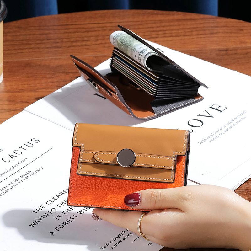 高级感纯牛皮多i卡位证件卡包放驾驶证2024新款气质真皮小巧零钱