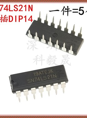 SN74LS21N DIP-14 74LS21 4输入端双与门芯片 直插14脚 HD74LS21P