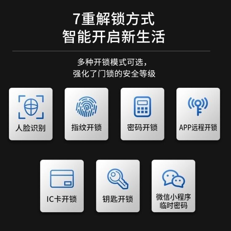 Hobere结构光3D人脸识别弘博汇H11家用智能锁防盗门锁包安装