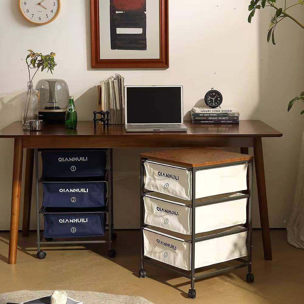 简约风储置物物架古铁艺1帆布柜组合复抽屉式收纳柜卧室家用移动,收纳整理,书桌收纳置物架,淘宝优惠券,粉丝福利购,淘宝优惠卷