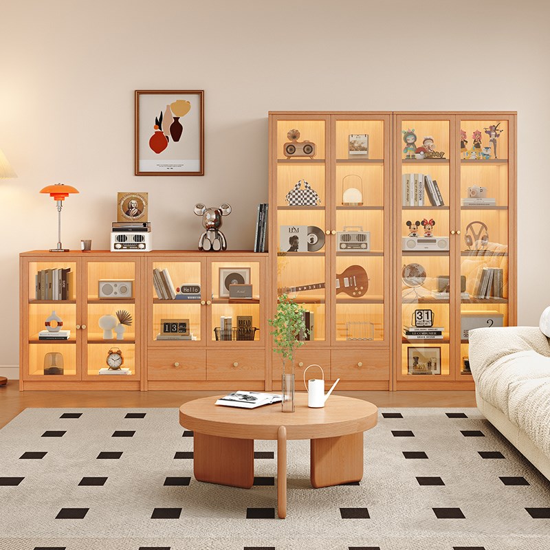 实木书柜一体整墙定制q柜子客厅书房储物柜尺寸定做满墙组合书橱
