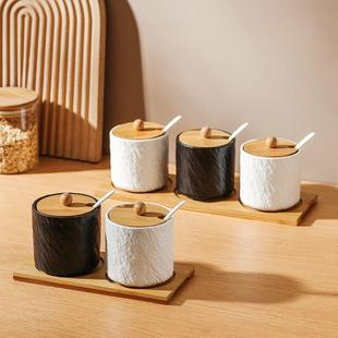 日式陶调瓷味罐调料盒用厨房味调精辣家ZAF椒胡椒盐糖料罐瓶组合