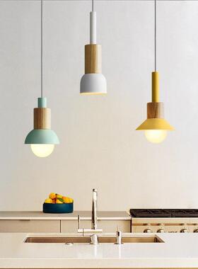 北欧风格灯具现代简吧台温馨室床约头单头餐w11卧厅马卡吊龙小灯