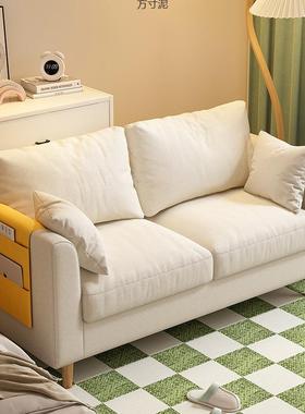 沙发客厅出租约房简代布艺46806卧室网简易现双人三人红小户型沙