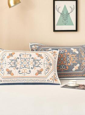 家棉纱布枕巾一对装全棉学生吸汗240419-0用成人大加纯加厚防滑单