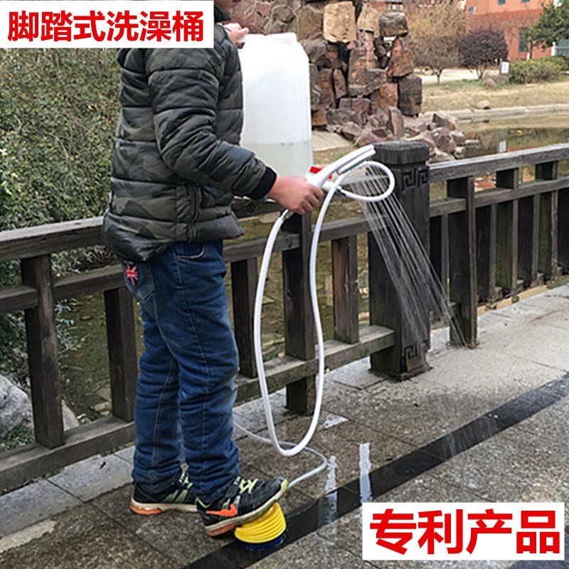 大号塑料洗澡桶家用儿童成人洗澡沐浴洗头桶大学生洗澡神器花洒头