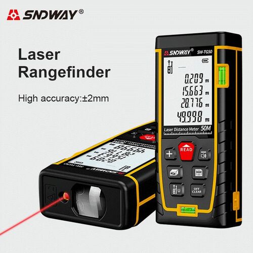 SNDWAY深达威测距仪SWTG50/TG100/TG120手持激光测距仪英文电子尺