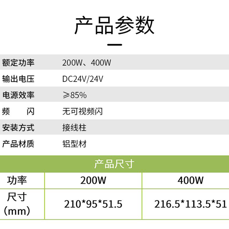 三雄极光防雨防水驱动恒压器灯带24V镇流器LED低压变压器400W200W