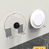 厨房锅盖架免打孔壁挂式 收纳挂钩免落地台面悬挂墙上盘子粘板架子