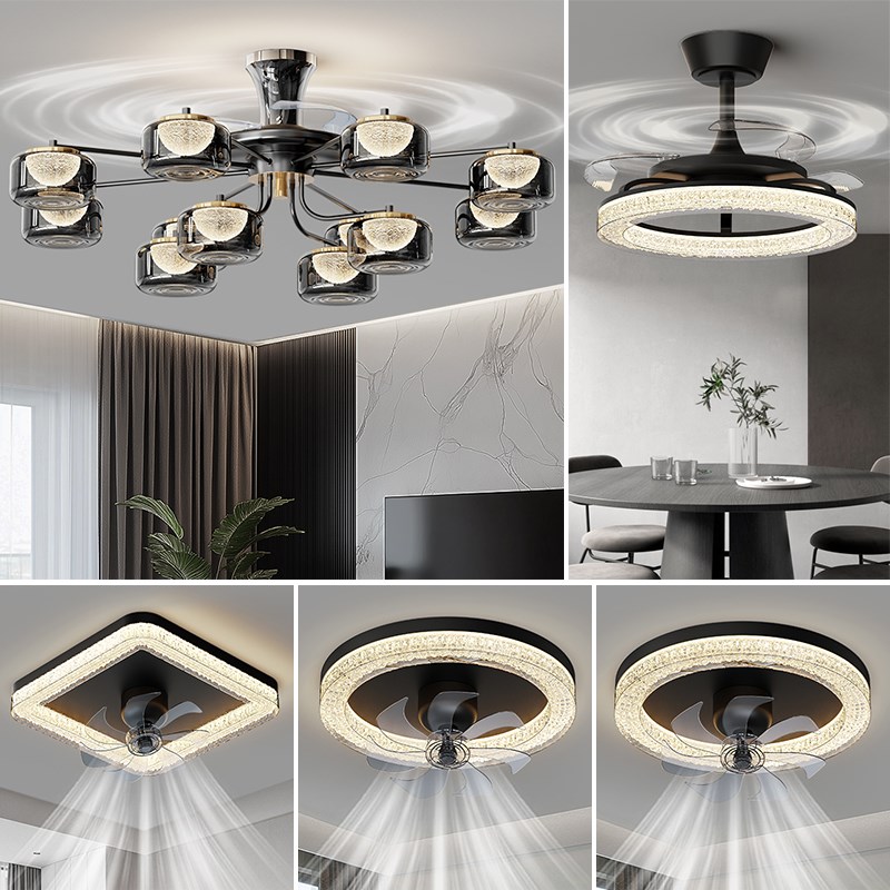 意式客厅a吊灯2025新款吊扇灯北欧现代简约卧室灯高档大厅吊扇主