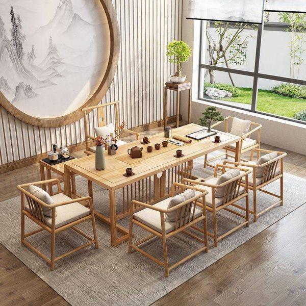 新中式茶桌椅组合实木简约会客桌公室泡茶桌现家用客厅茶台桌,商业/办公家具,茶台/茶桌,淘宝优惠券,粉丝福利购,淘宝优惠卷