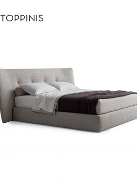 Toppinis意大利Poliform布艺双人床意式极简1.8米别墅主卧大户型