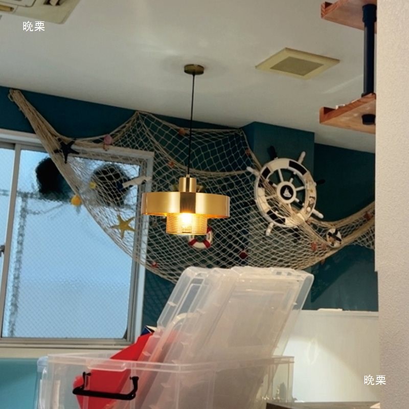 现代铁艺吊灯金色铜色商用火锅饭店餐饮I餐厅吧台灯橱窗锅盖床头