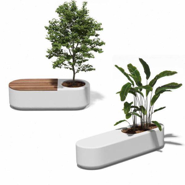 玻璃钢座椅户外花盆坐凳商场美陈休息区长凳公园长椅广场长条凳子