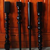 定制实木桌腿餐桌腿书桌腿茶几腿装 饰柱梳妆台腿吧台复古腿中欧式