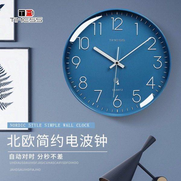 TIMESS电波钟钟表挂钟客厅家用时尚时钟挂墙轻奢装饰大气创意挂表,家居饰品,挂钟,淘宝优惠券,粉丝福利购,淘宝优惠卷