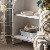 法式 复做装 旧厅角柜饭客店仿古391饰餐边柜阳台实木储物柜民古宿