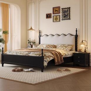 实木床1.18双人床米主卧室.米5带软包网红中古风 F11 复古美式 JXJ