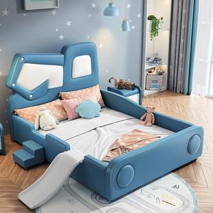 NRFK07栏0 青少年床挖土 男挖掘机童床带护滑梯工儿程车床527新款