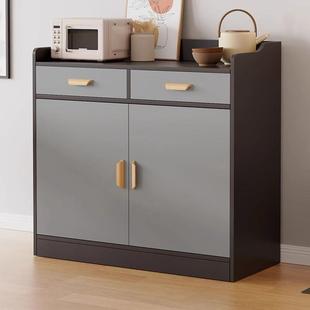 茶水柜客厅餐边柜子家用置物无品牌/木备餐实纳靠色墙储物柜厨房