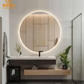 跨境智能浴室壁镜触摸屏挂431浴室镜子卫生间壁挂led防灯带感应雾