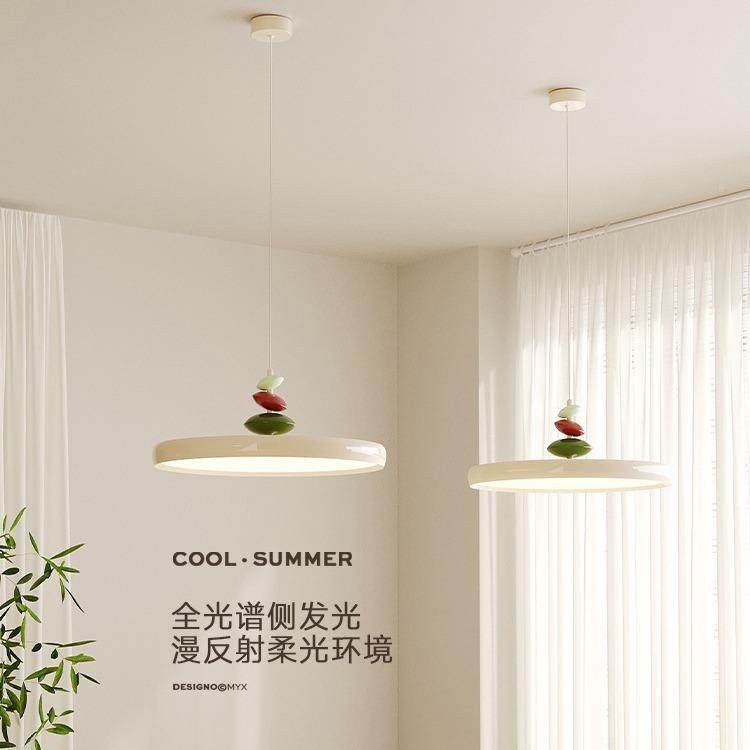 全光谱飞碟餐灯厅灯现豆代简约用19飞盘吊餐桌家感奶油风M灯,家装灯饰光源,智能吊灯,淘宝优惠券,粉丝福利购,淘宝优惠卷